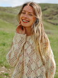 Cropped Cotton Sweater - Cream