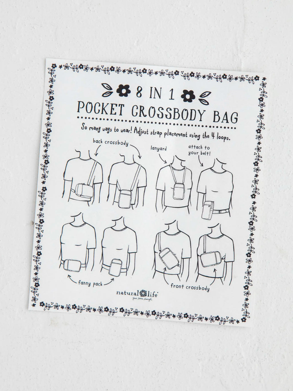 8-in-1 Pocket Crossbody - Jewel Positano Scarf