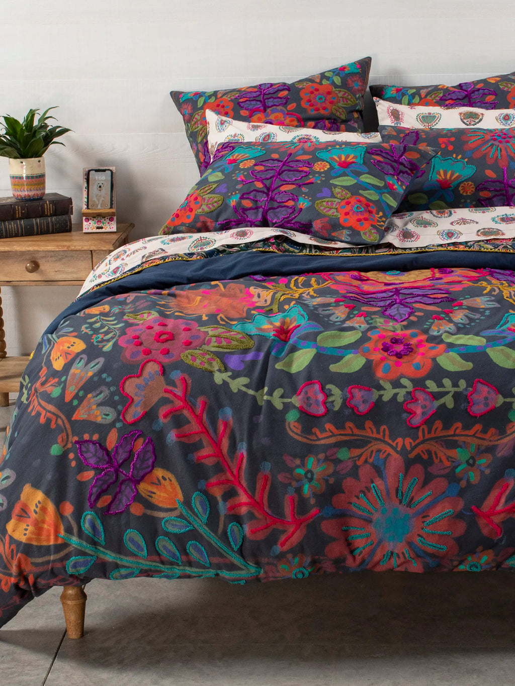 Catalina Cotton Euro Sham - Midnight Garden