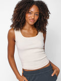 Everyday Ribbed Tank - Cream