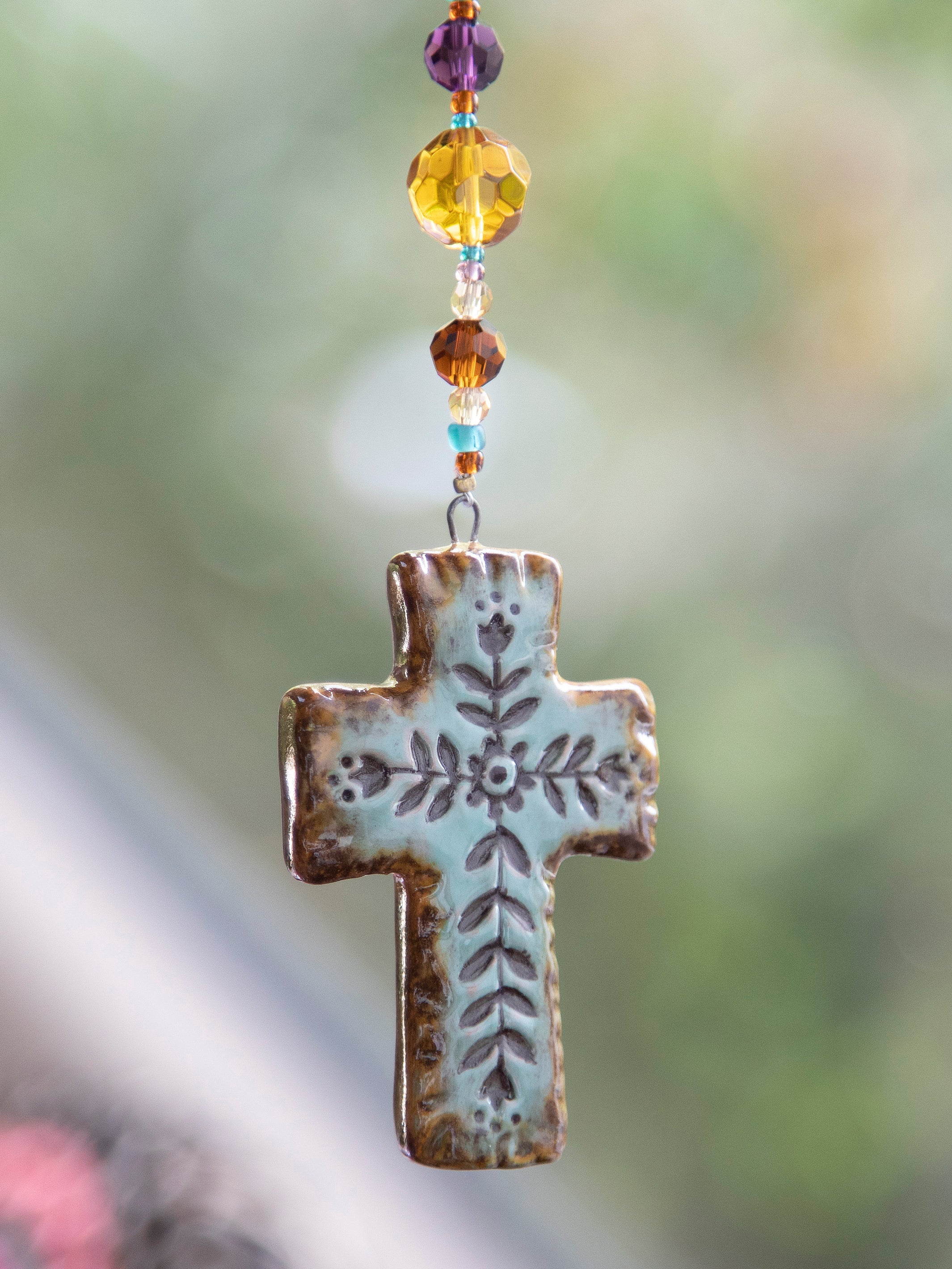 Artisan Cross Car Charm