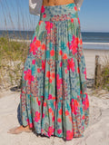 Hanna Convertible Maxi Skirt - Neon Tropical Floral