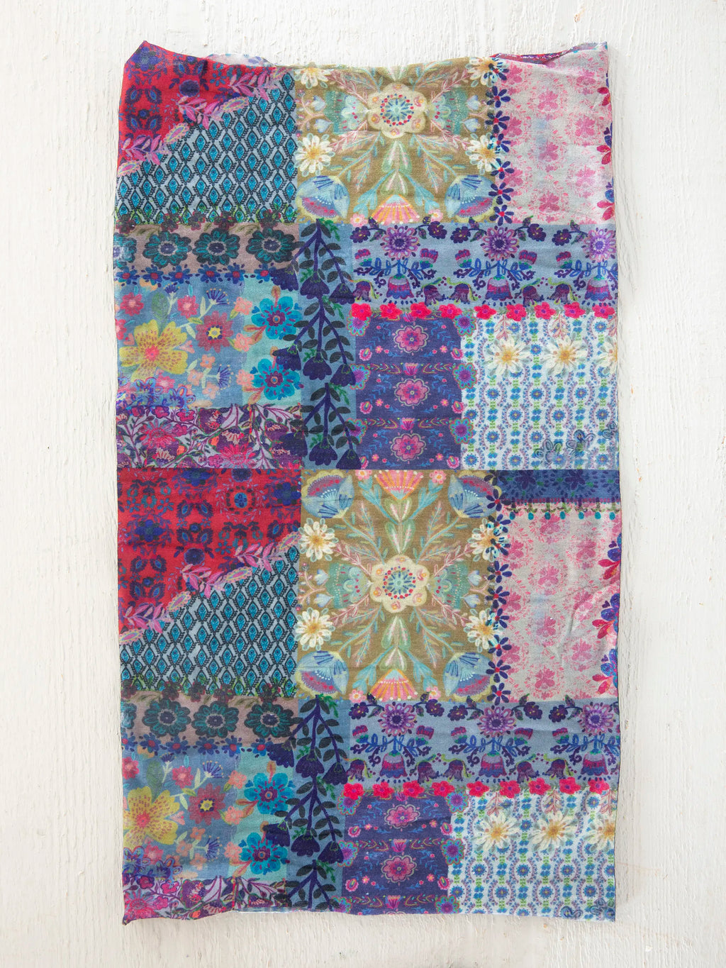 Full Boho Bandeau® Headband - Blue Patchwork