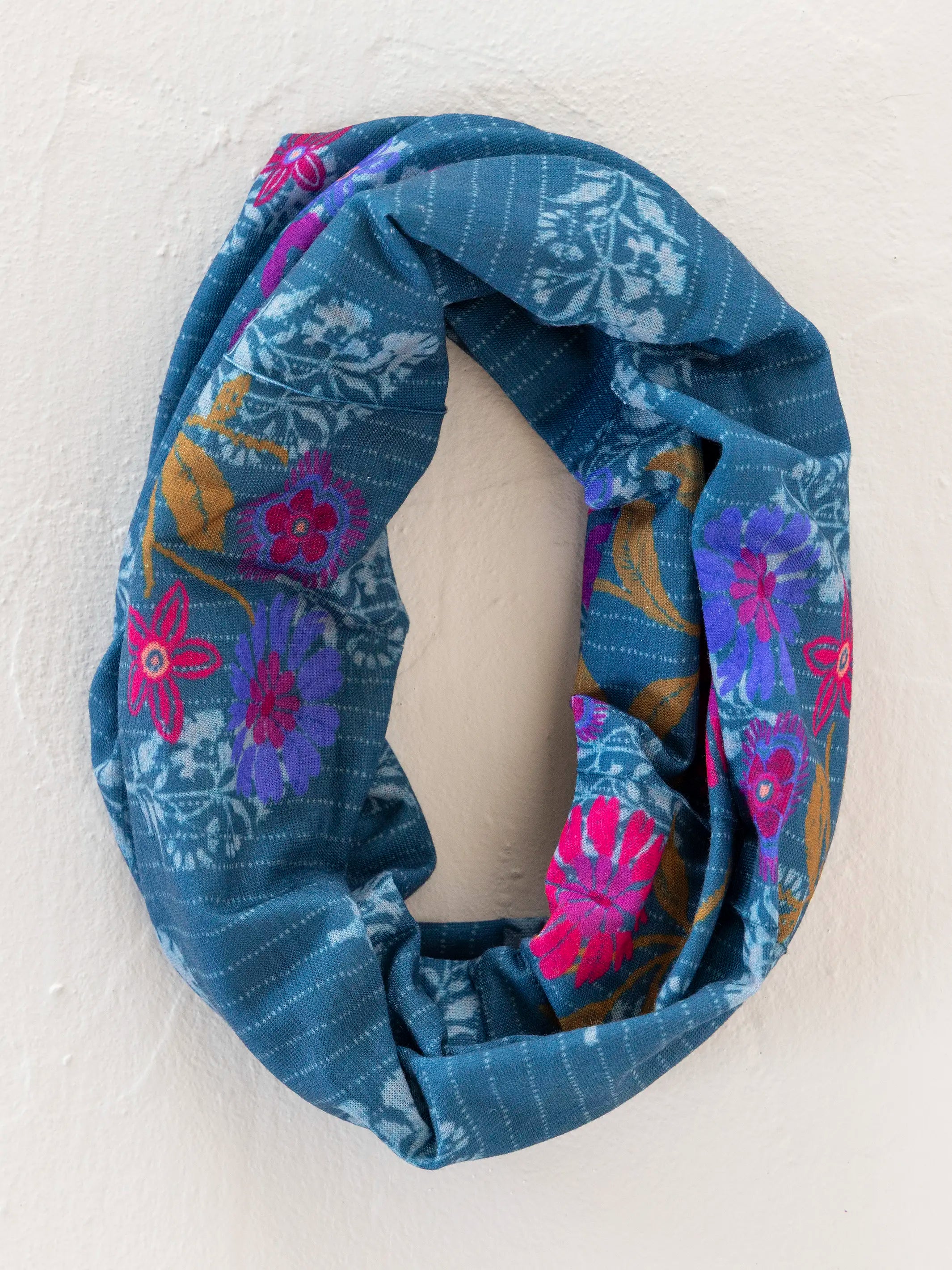 Full Boho Bandeau® Headband - Block Stamp Indigo