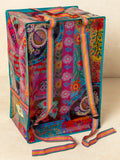 XL Backpack Tote Bag - Magenta Patchwork