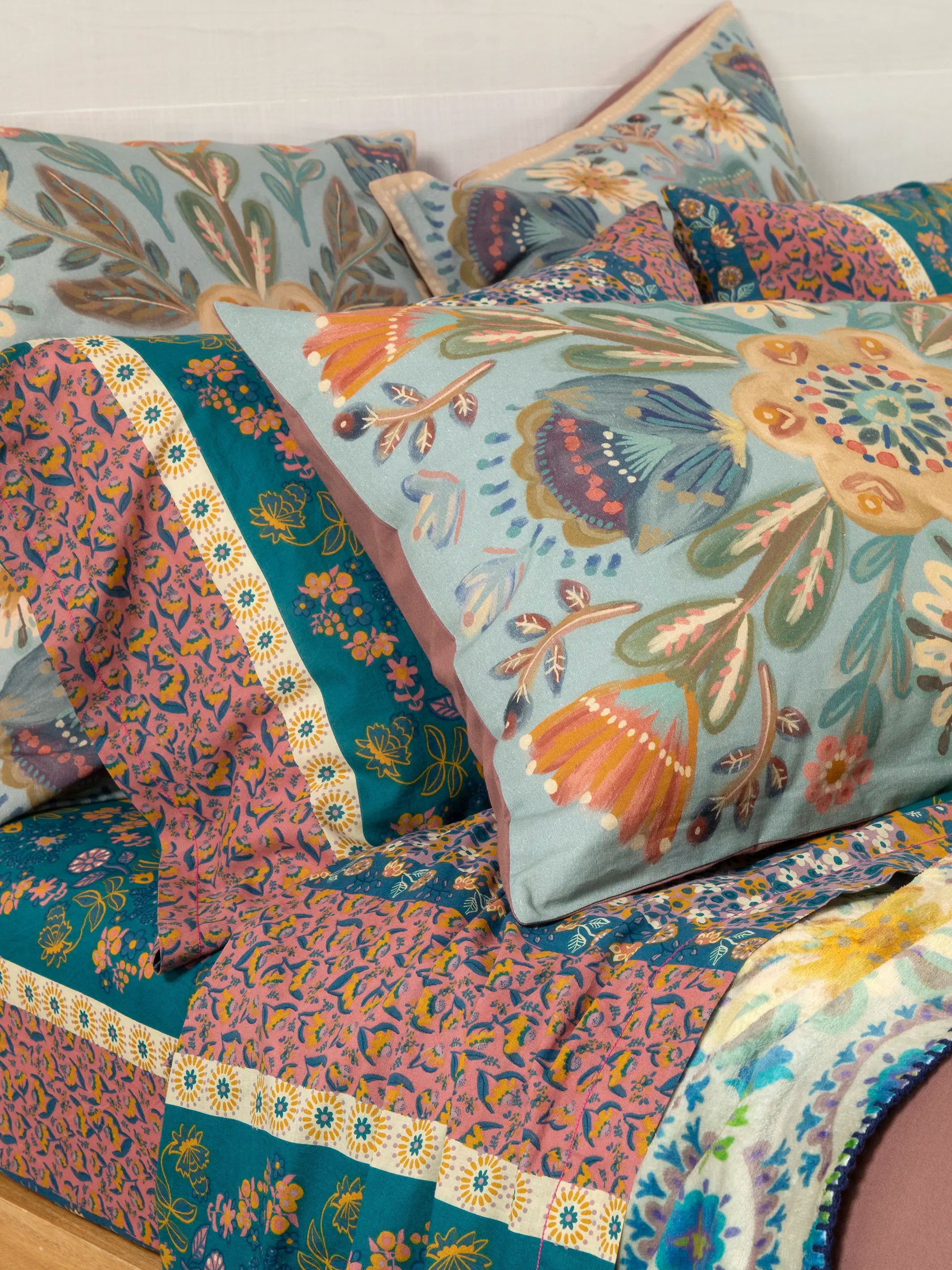 Catalina Cotton Duvet Cover - Blue Mandala