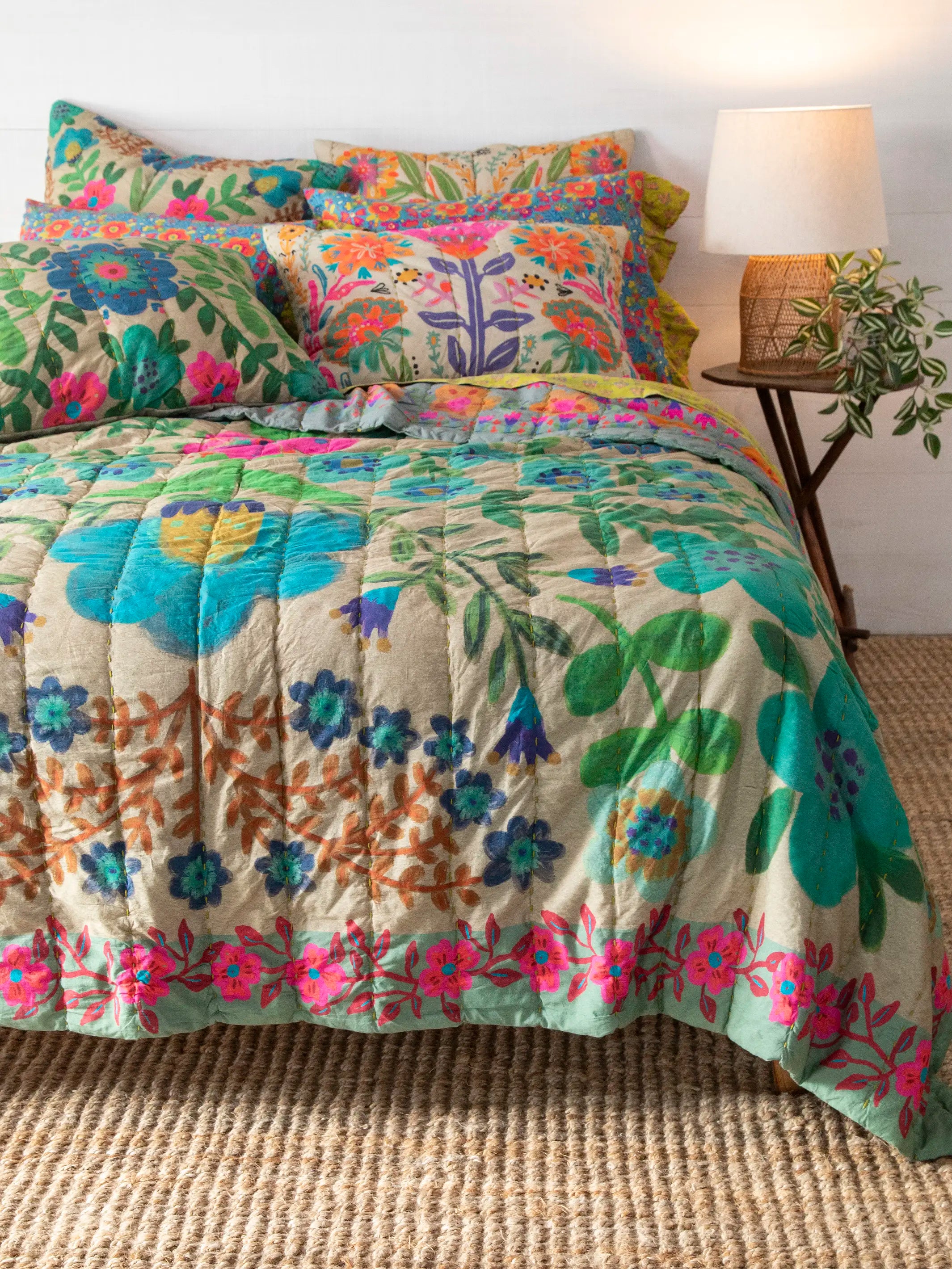 Bungalow Reversible Cotton Euro Sham - Free Spirit