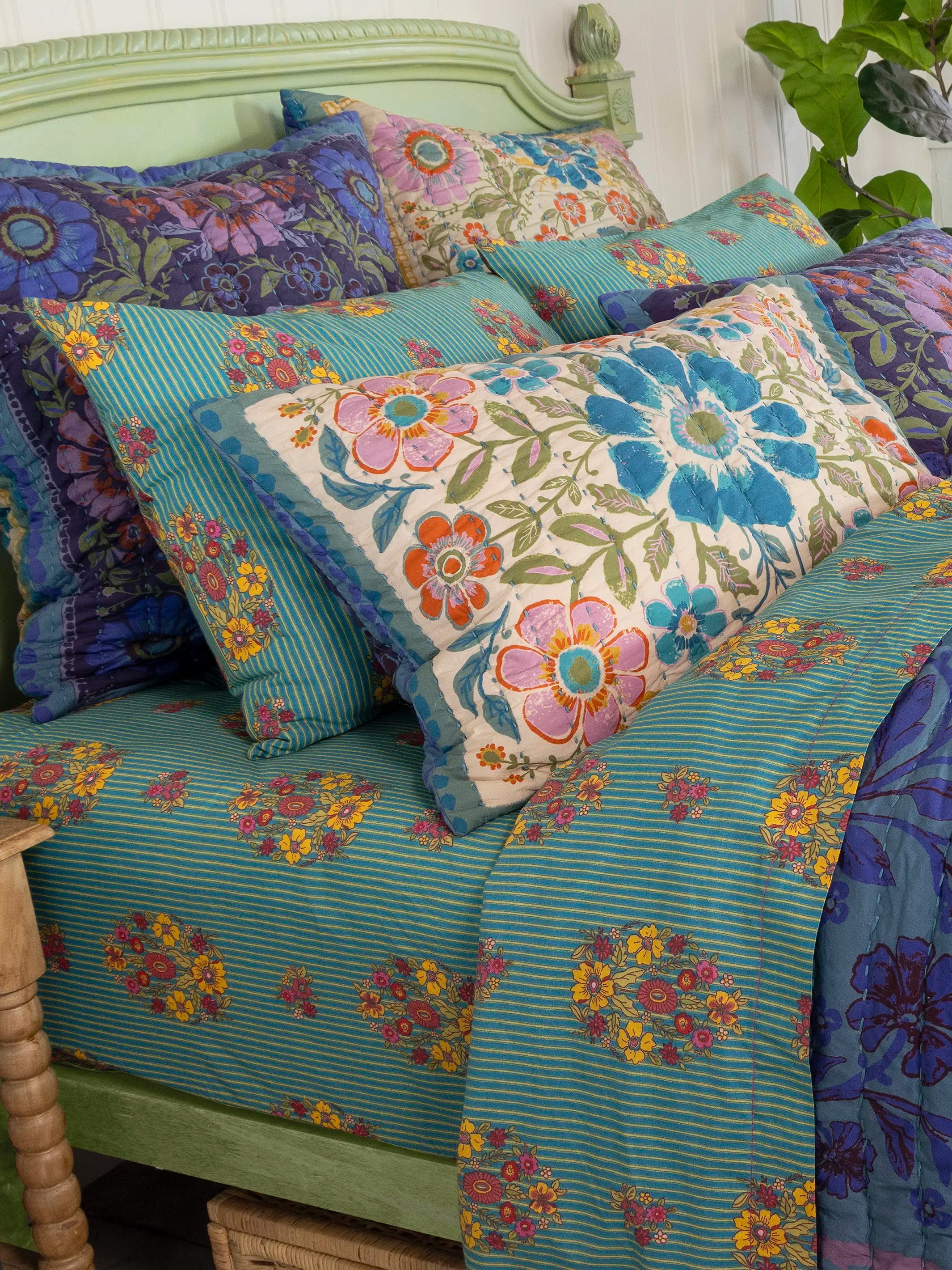 Mix & Match Cotton Fitted Sheet - Jaipur Stripe