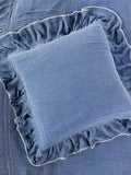 Cotton Ruffle Euro Sham - Vintage Blue