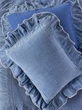 Cotton Ruffle Shams, Set of 2 - Vintage Blue