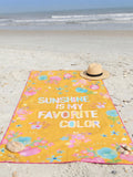 Double-Sided Microfiber Beach Towel - Sunshine Is My Favorite Color
