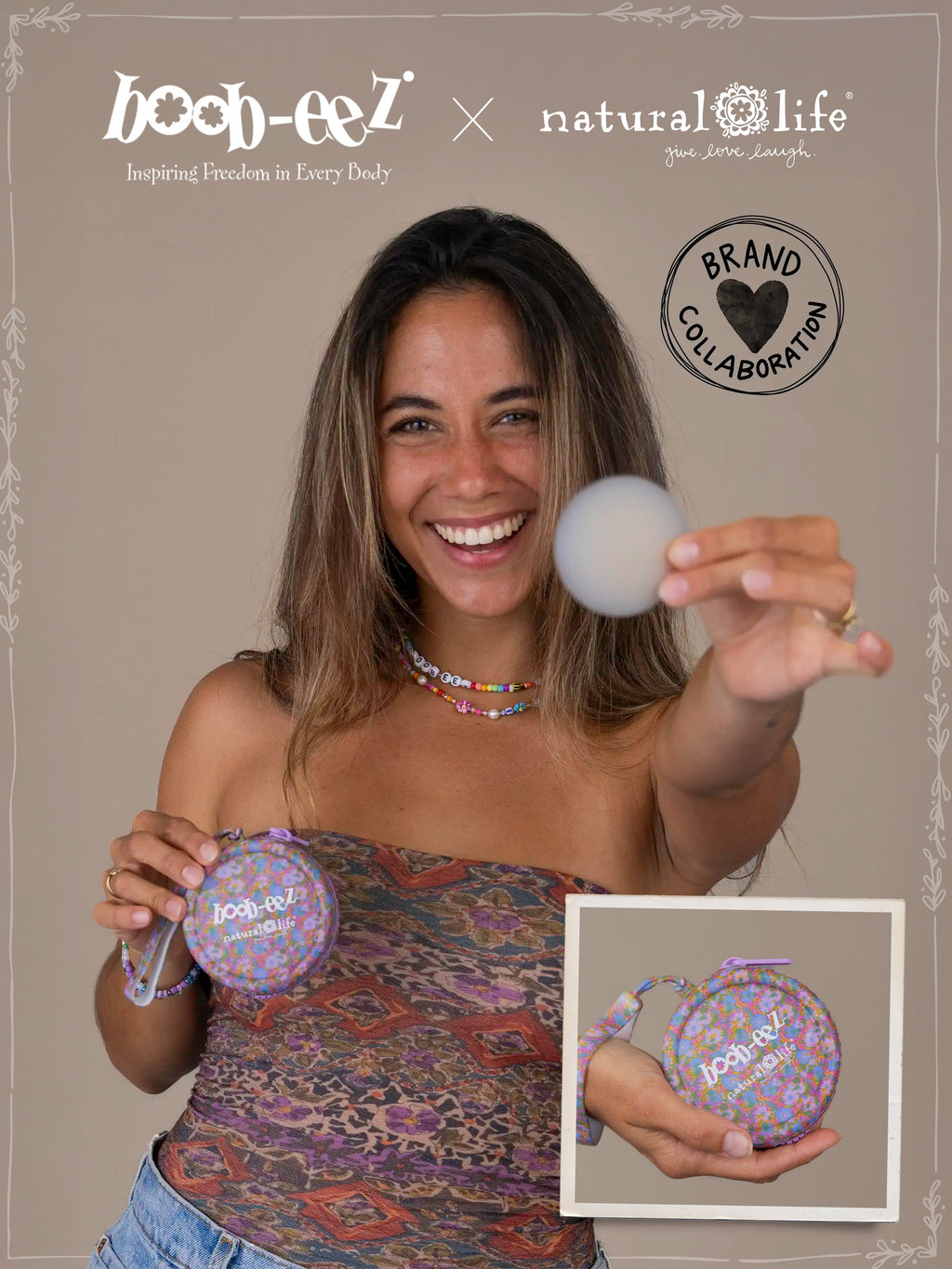 Boob-eez® x Natural Life Deluxe Duo Nipple Cover - Dark