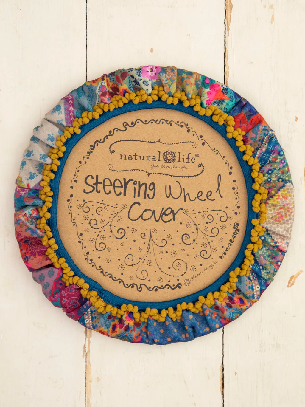 Steering Wheel Cover, 15" - Dark Turquoise
