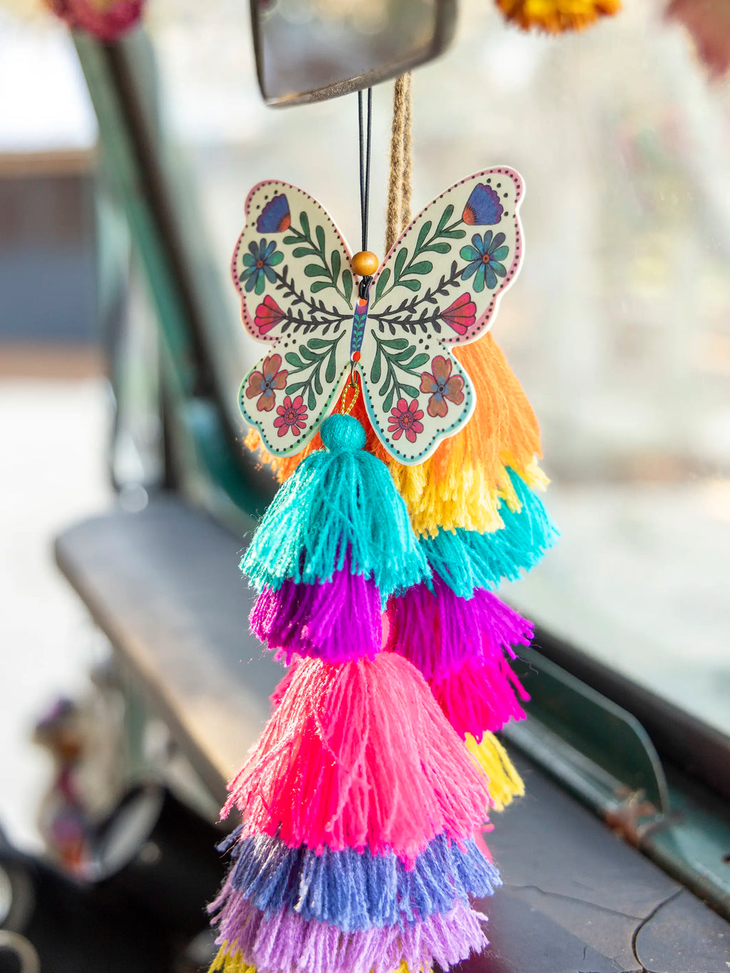 Car Air Freshener - Cream Butterfly