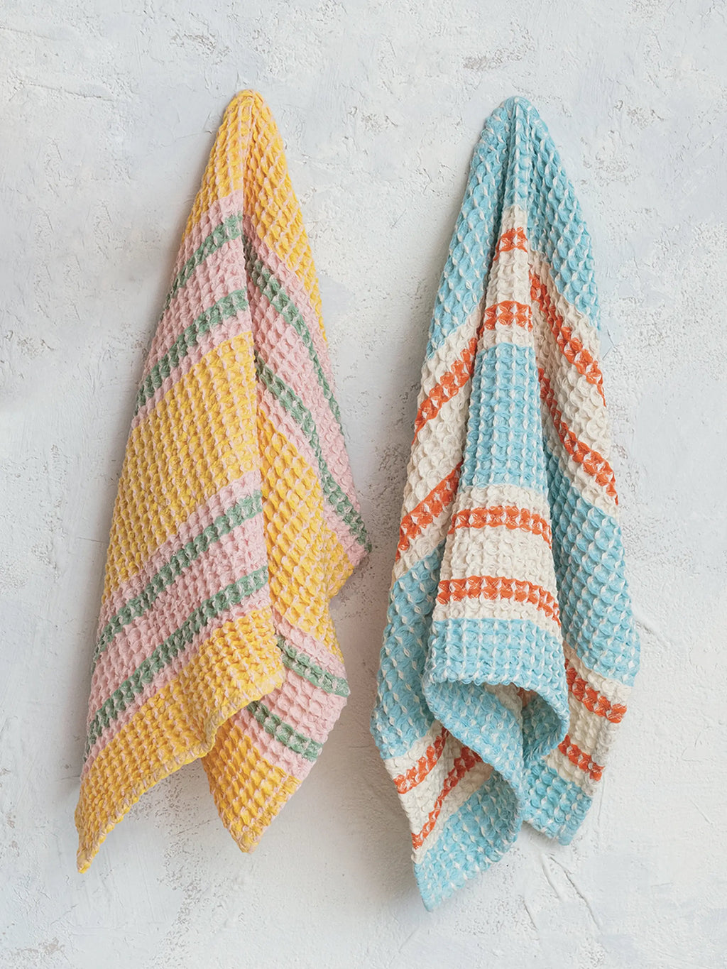 Cotton Waffle Weave Dish Towels, Set of 2