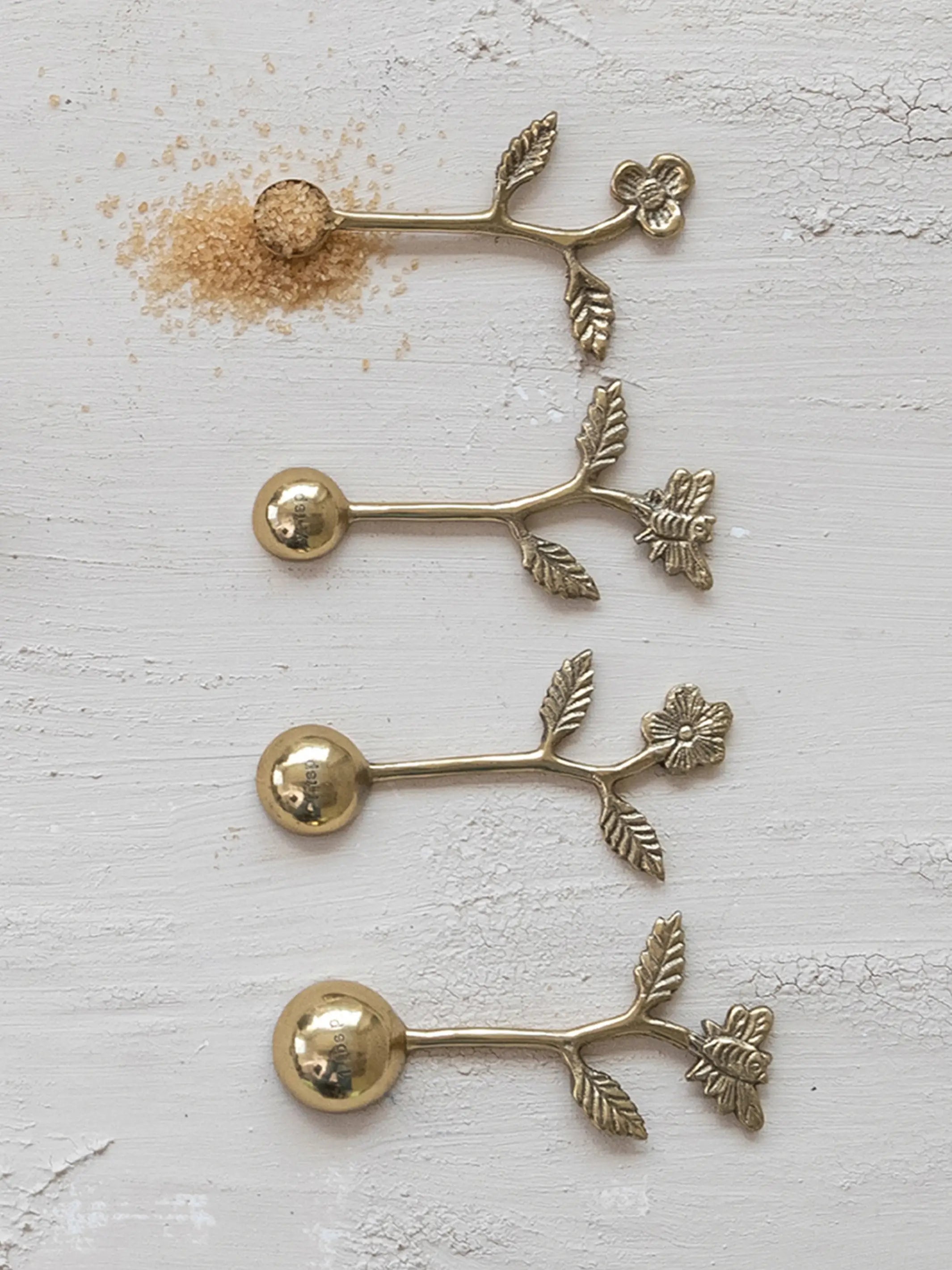 Flower Handle Measuring Spoons, Set of 4