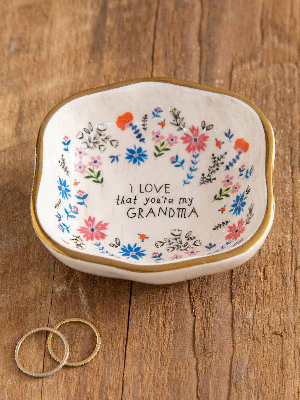 Antiqued Trinket Bowl - Grandma