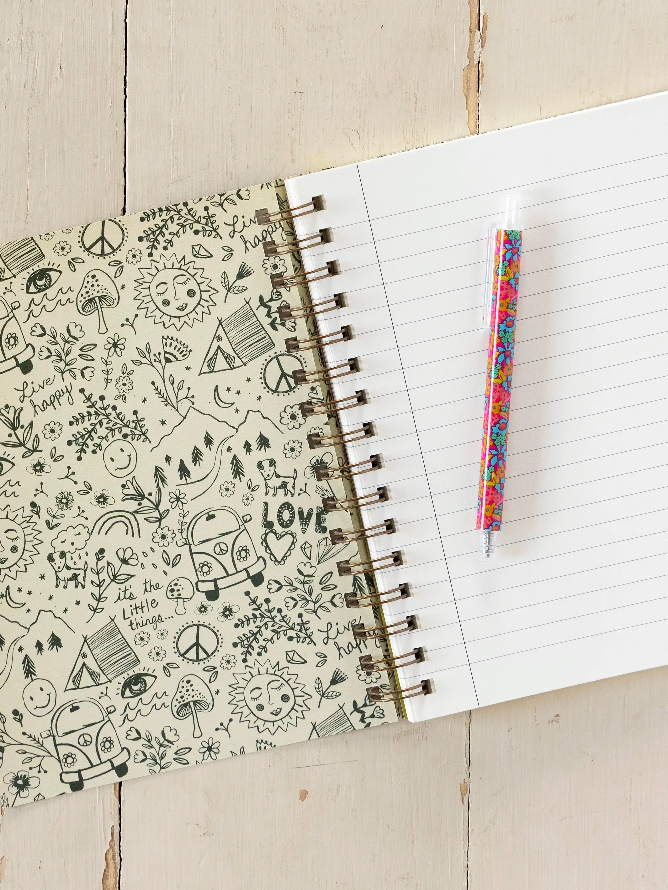 Spiral Notebook - Patchwork Chirps