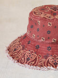 Sandy Days Bucket Hat - Brick Red Bandana