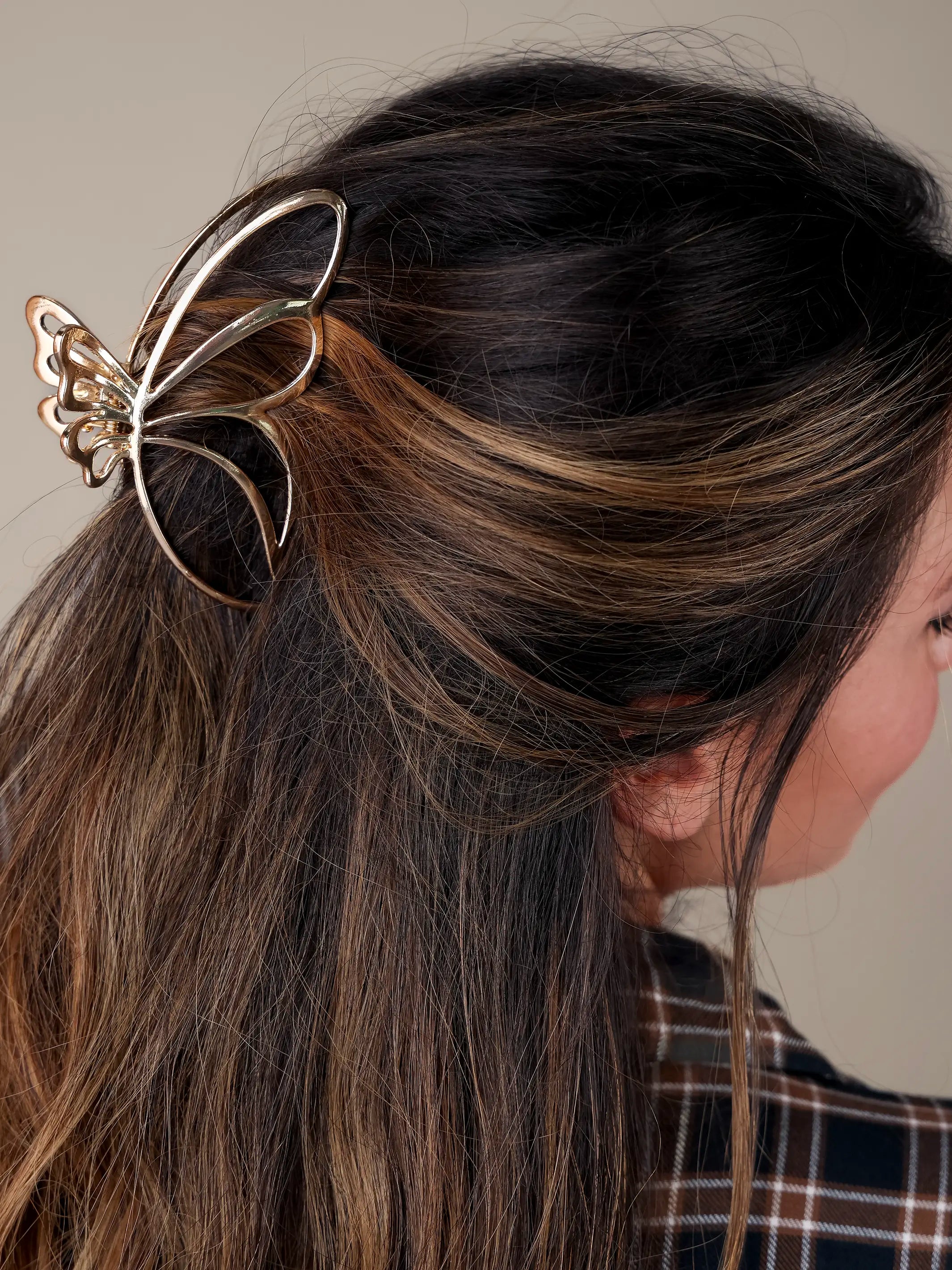 Butterfly Hair Claws, Set of 2 - Gold