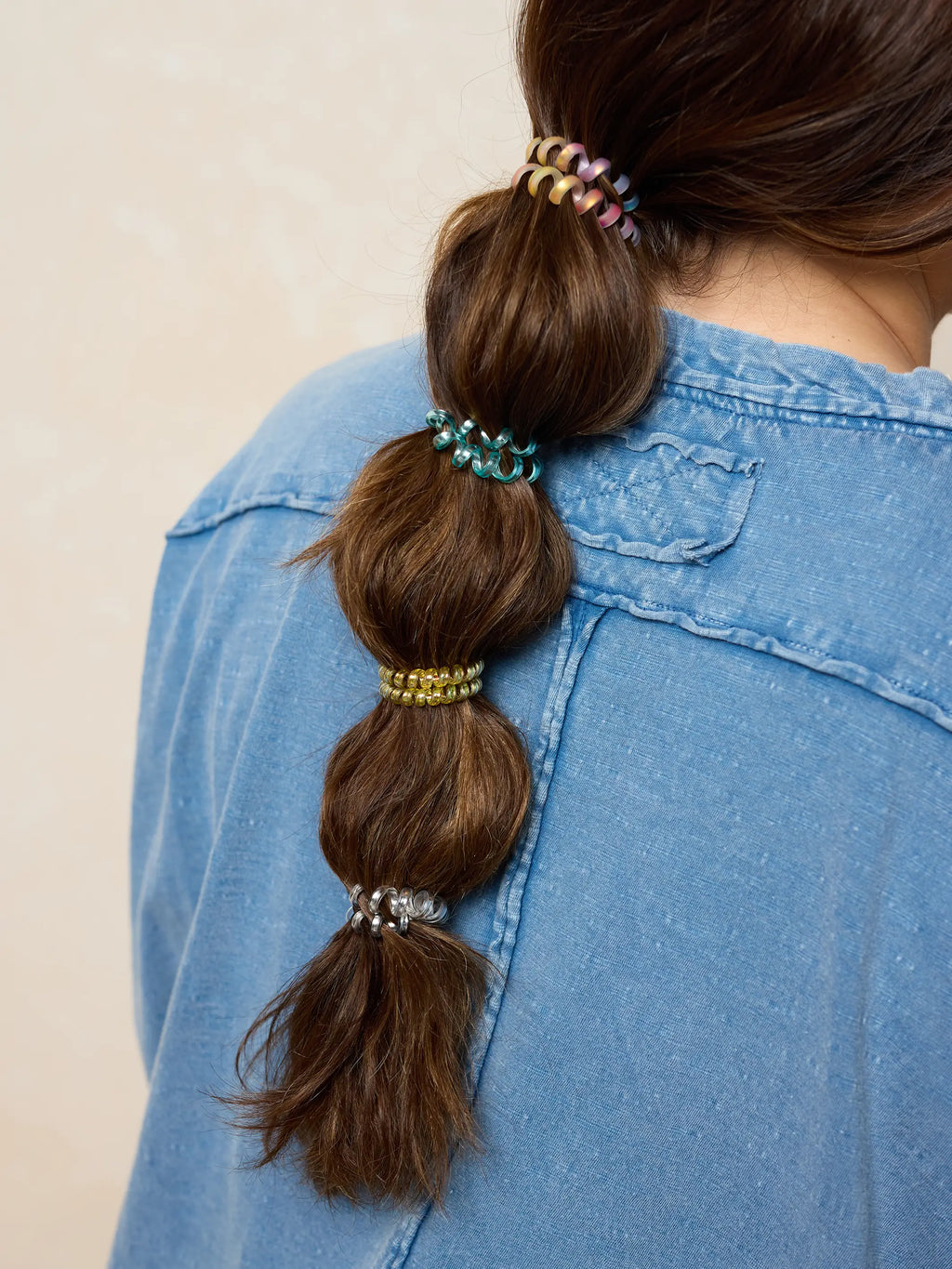 Barcelona Hair Bands, Set of 5 - Rainbow