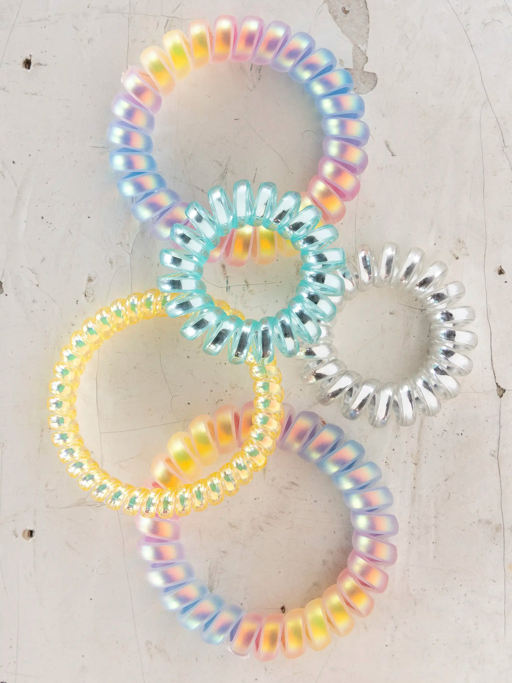 Barcelona Hair Bands, Set of 5 - Rainbow