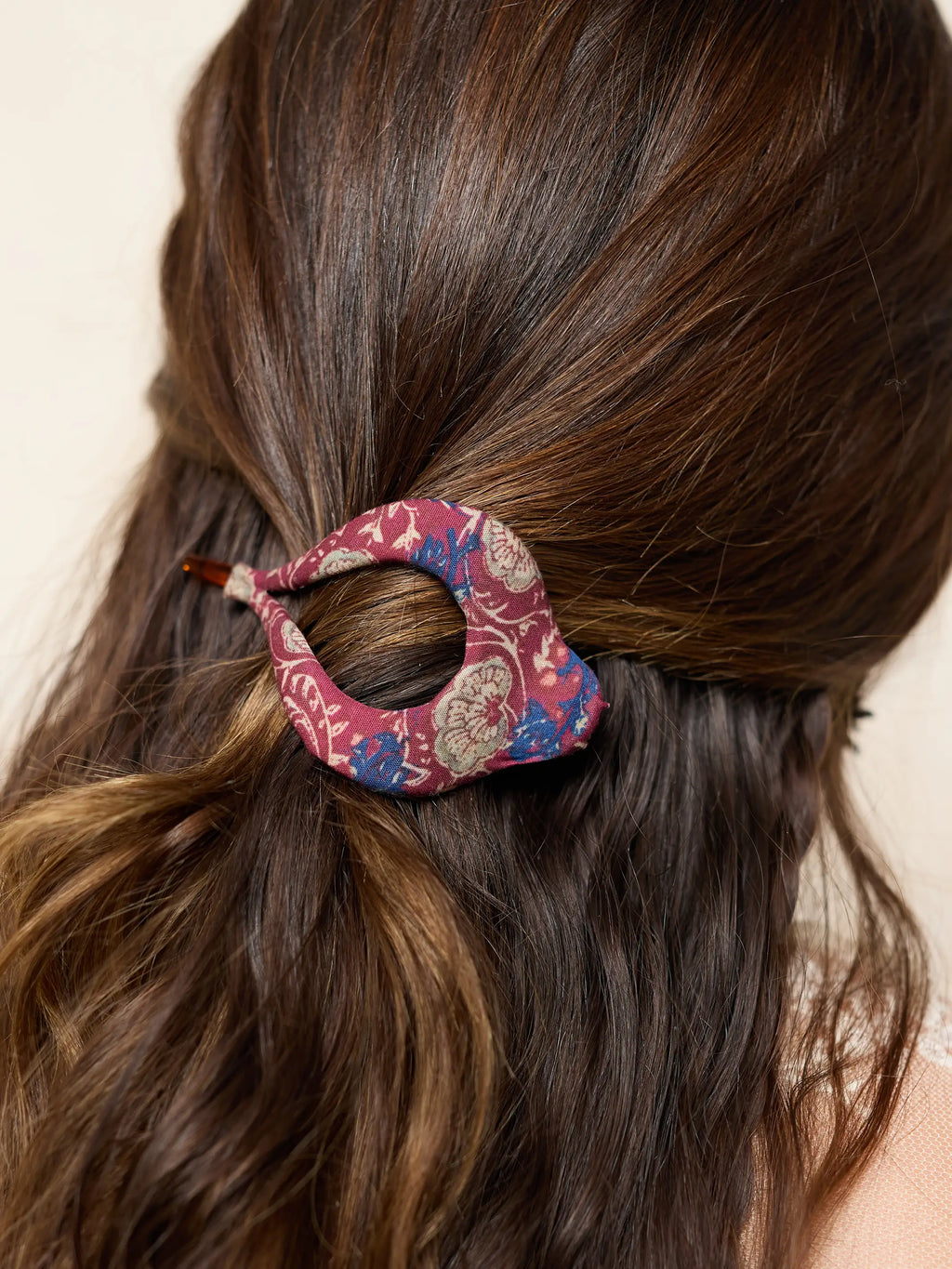 Boho Clip - Fabric Mauve India Vines