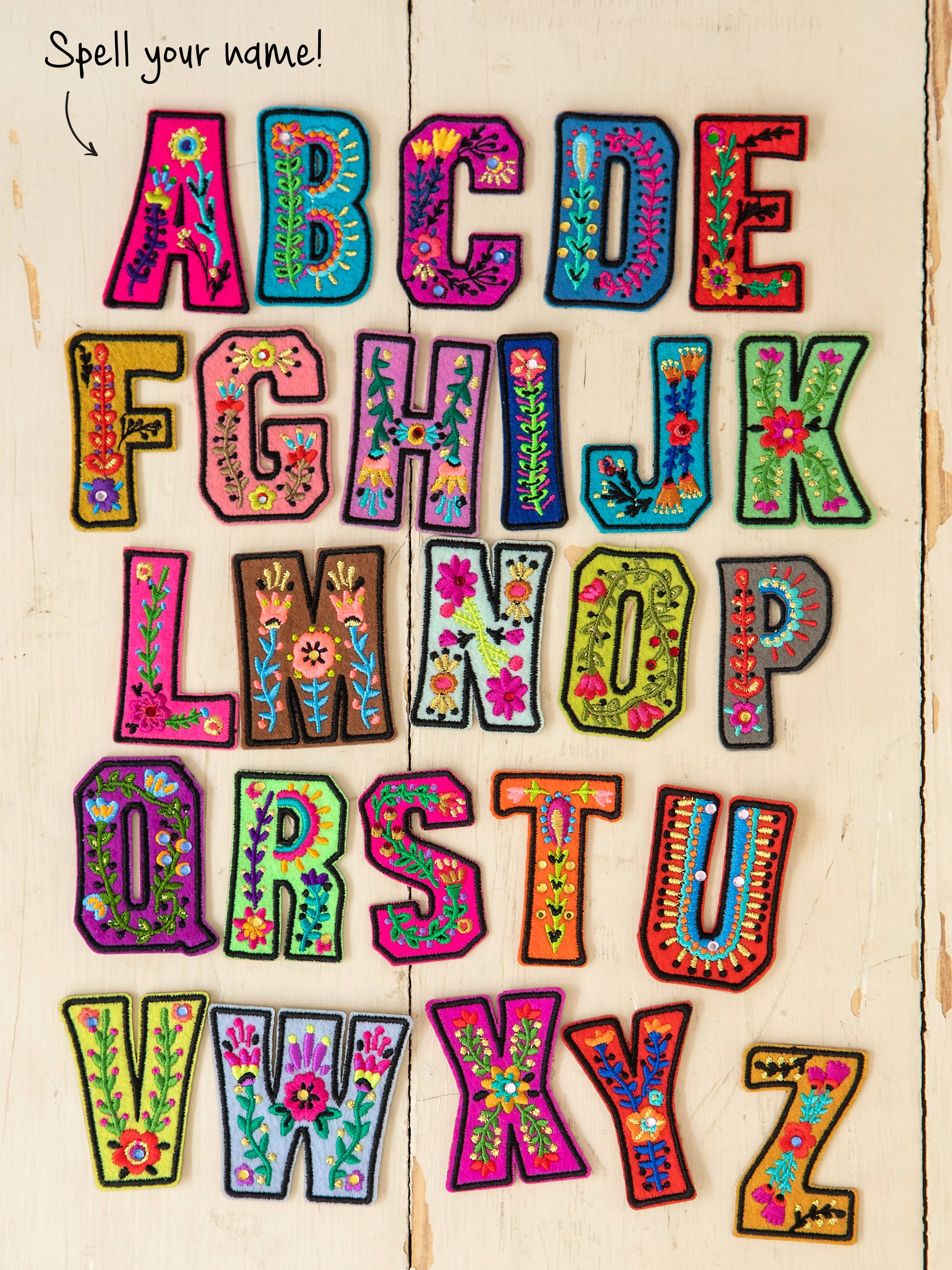 Stick-On Letter Patch - J
