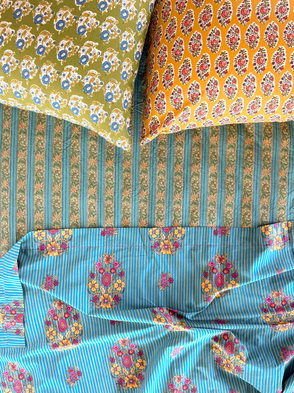 Mix & Match Cotton Pillowcase, Single - Golden Marigold