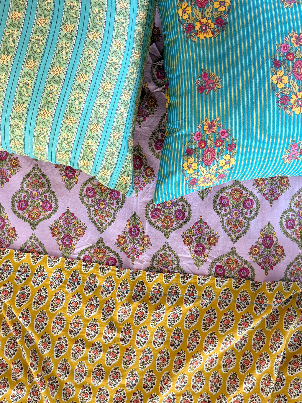 Mix & Match Cotton Fitted Sheet - Pink Willow Medallion