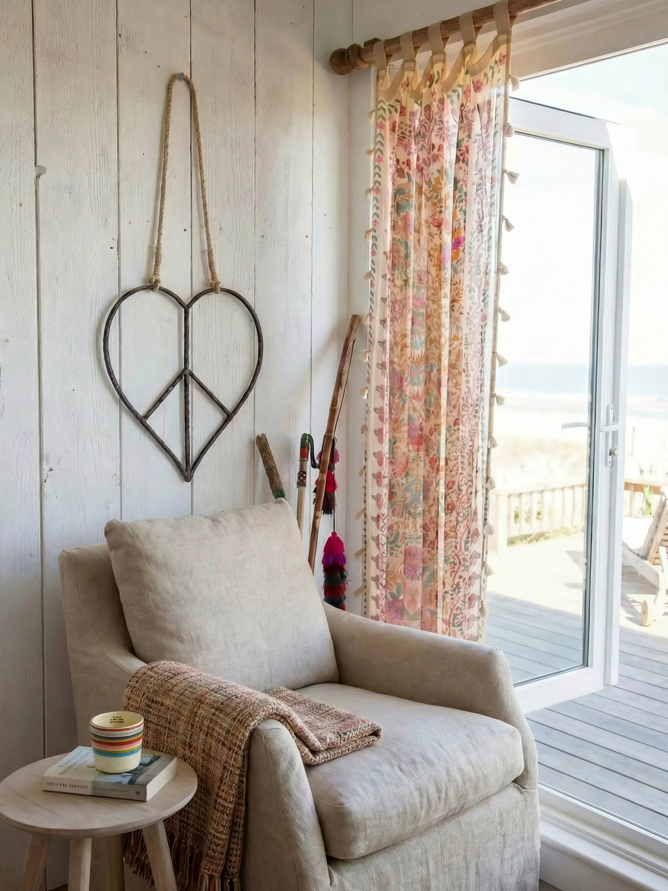 Metal Wall Hanging - Heart Peace Sign