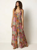 Tricia Jumpsuit - Pink Floral Patchwork