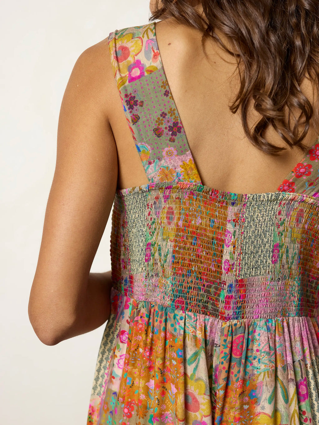 Tricia Jumpsuit - Pink Floral Patchwork