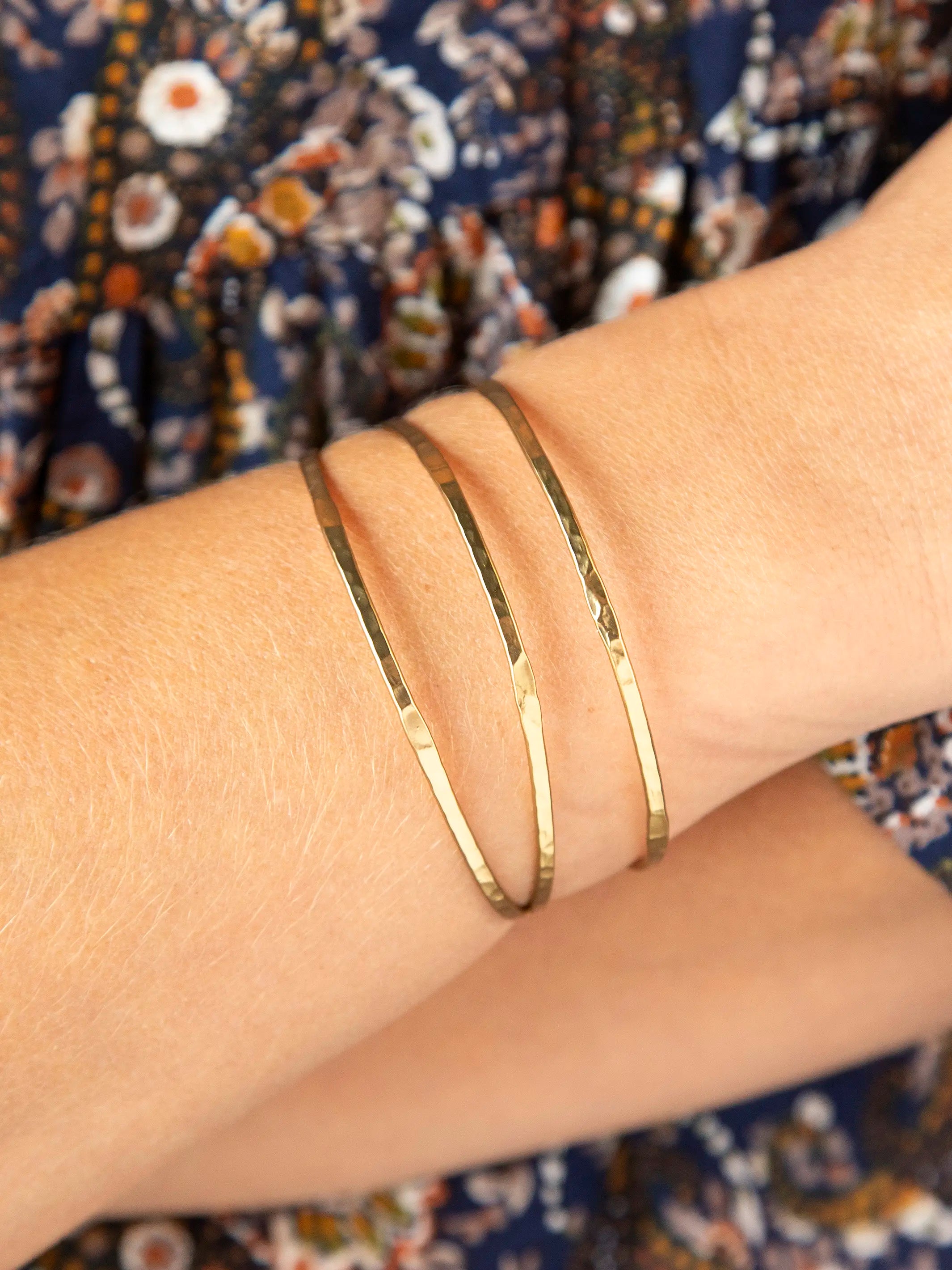 Gold Hammered Cuff
