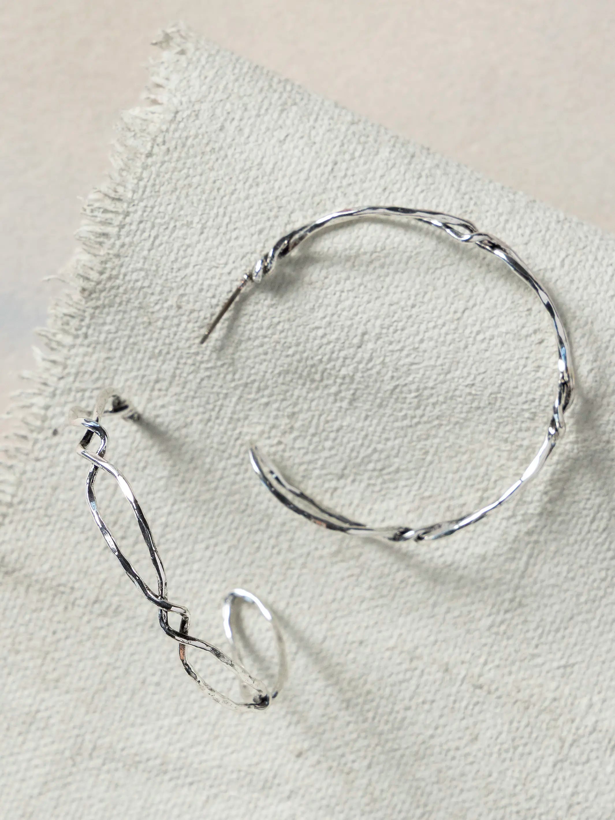Silver Hoop Earrings