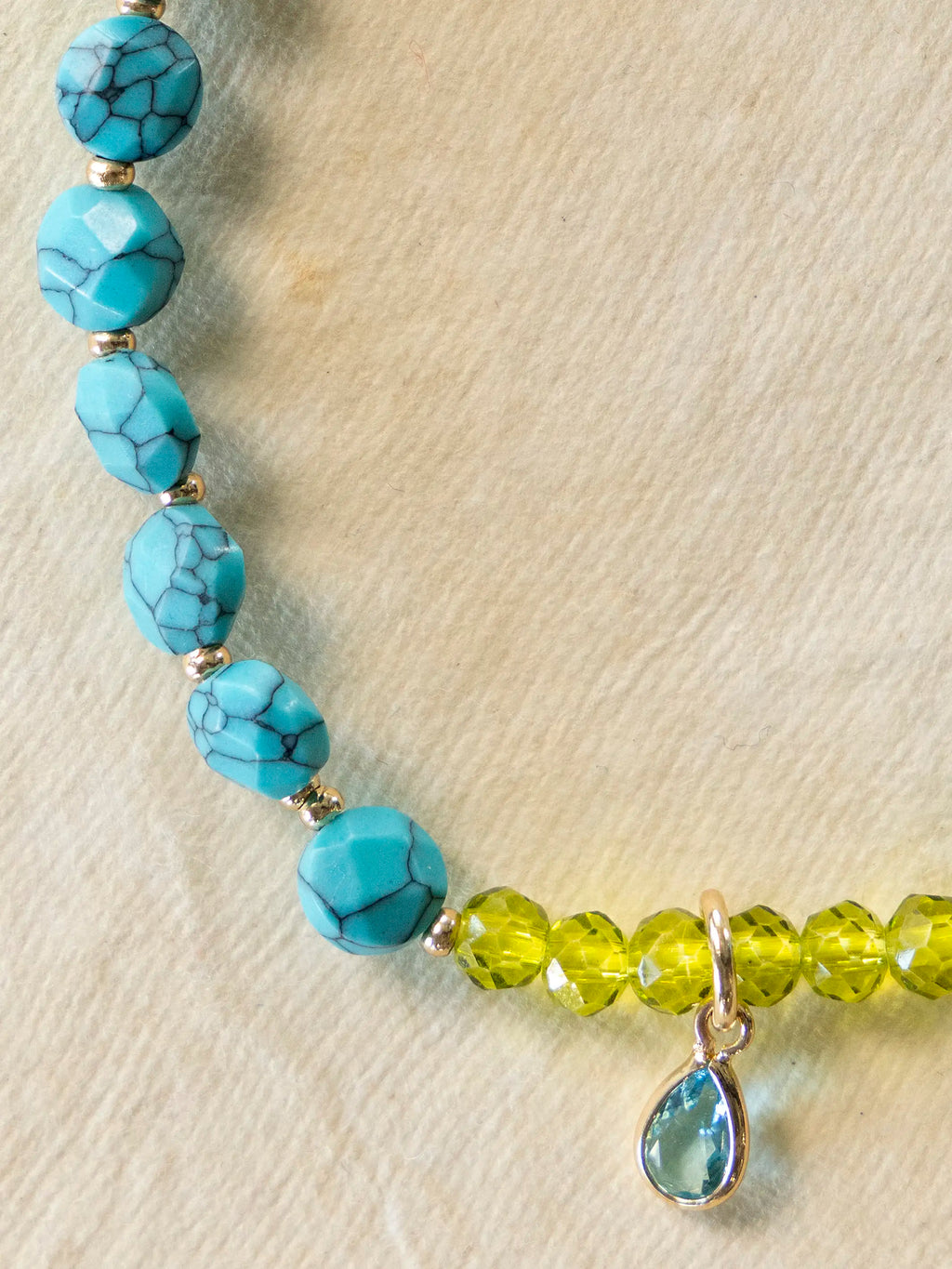 Turquoise Boho Bead Bracelet