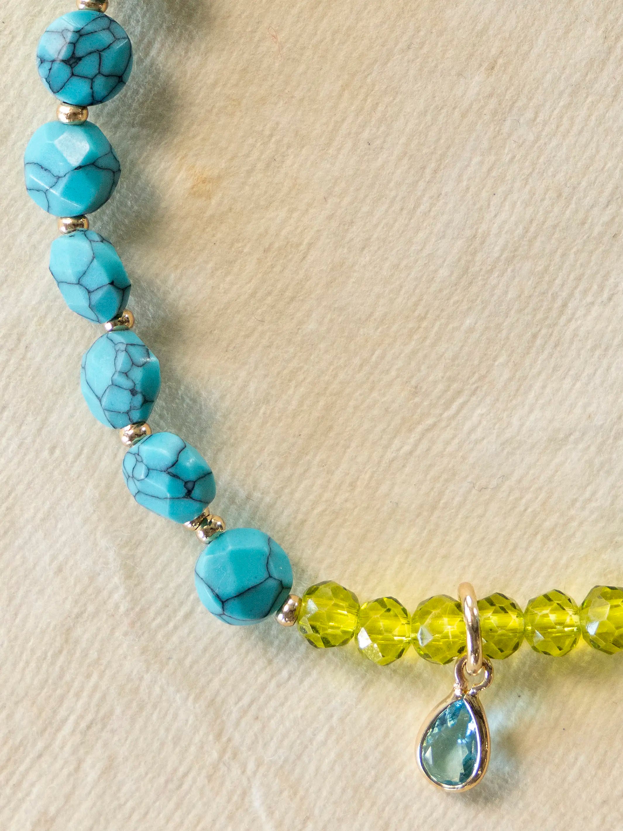 Turquoise Boho Bead Bracelet