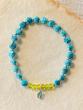 Turquoise Boho Bead Bracelet