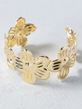 Gold Floral Cuff Bracelet