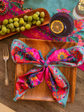 Bohemian Bungalow Napkins, Set of 4 - Blue Borders