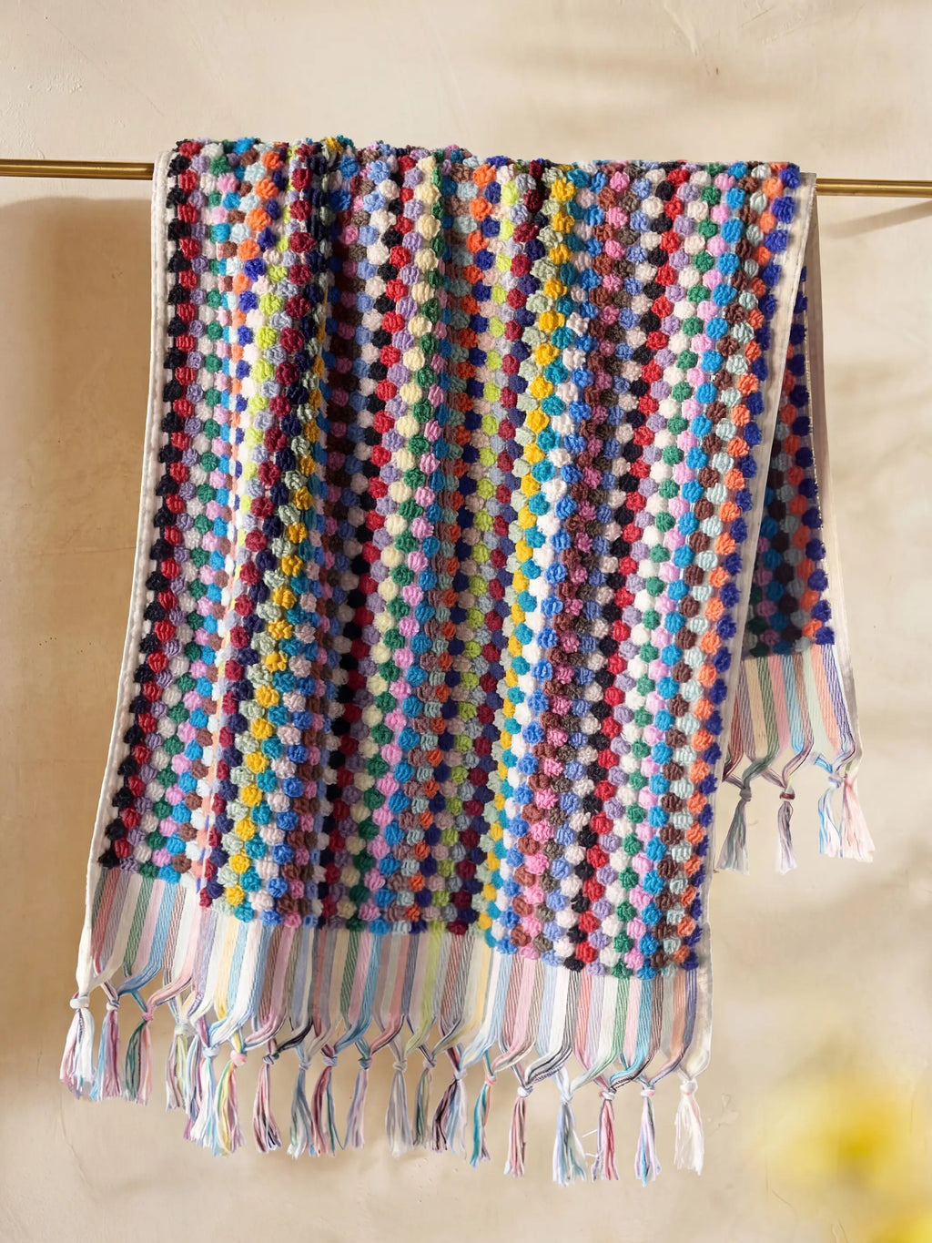 Turkish Cotton Woven Hand Towel - Rainbow