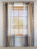 Printed Curtain Panel - Garden Stripes Cotton
