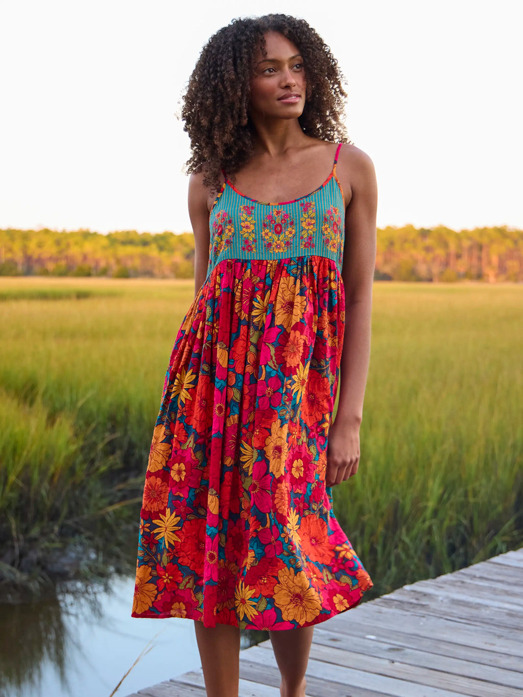 Gigi Midi Dress - Flowerchild Garden