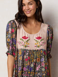 Collette Embroidered Maxi Dress - Flung Floral Wildflowers