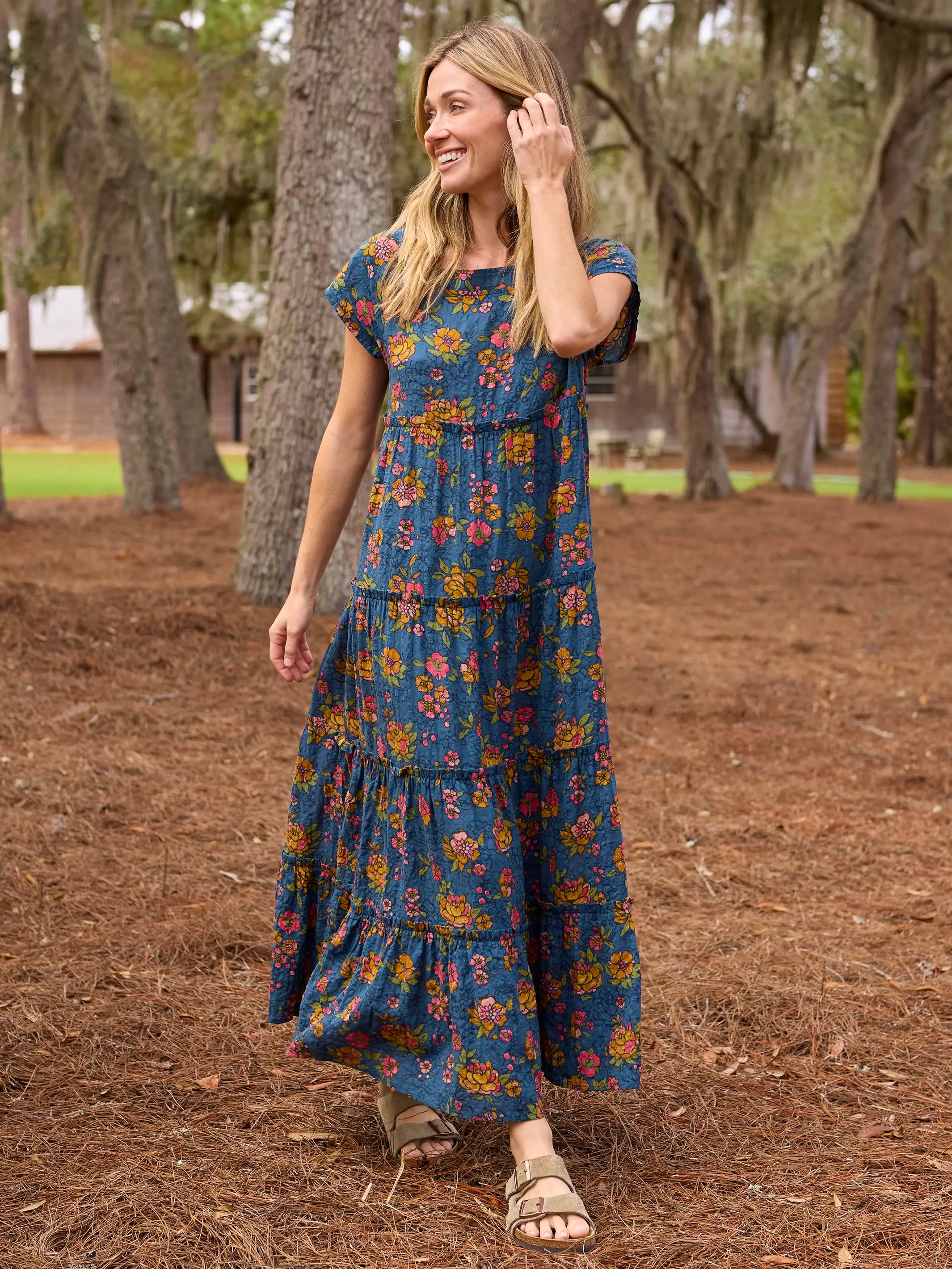 Berkley Maxi Dress -  Riviera Batik Blue