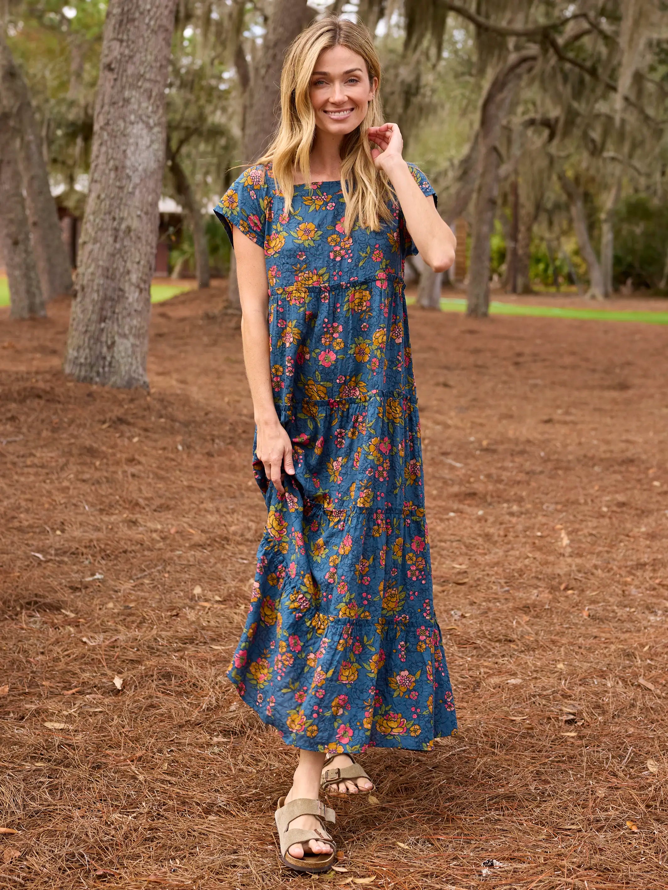 Berkley Maxi Dress -  Riviera Batik Blue
