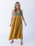 Tricia Maxi Dress - Mustard Gauze
