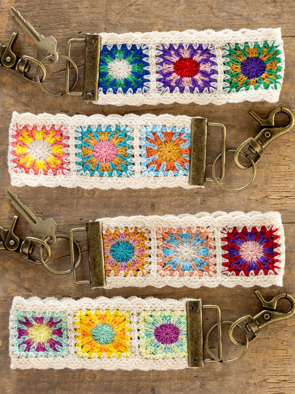 Crochet Key Fob - Cream
