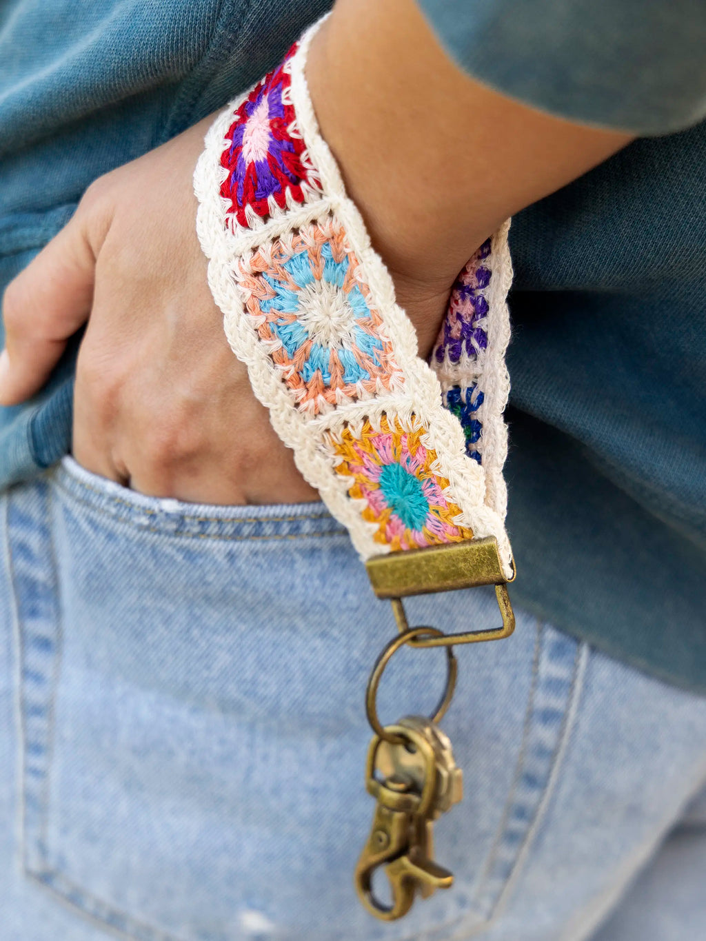 Crochet Key Fob - Cream