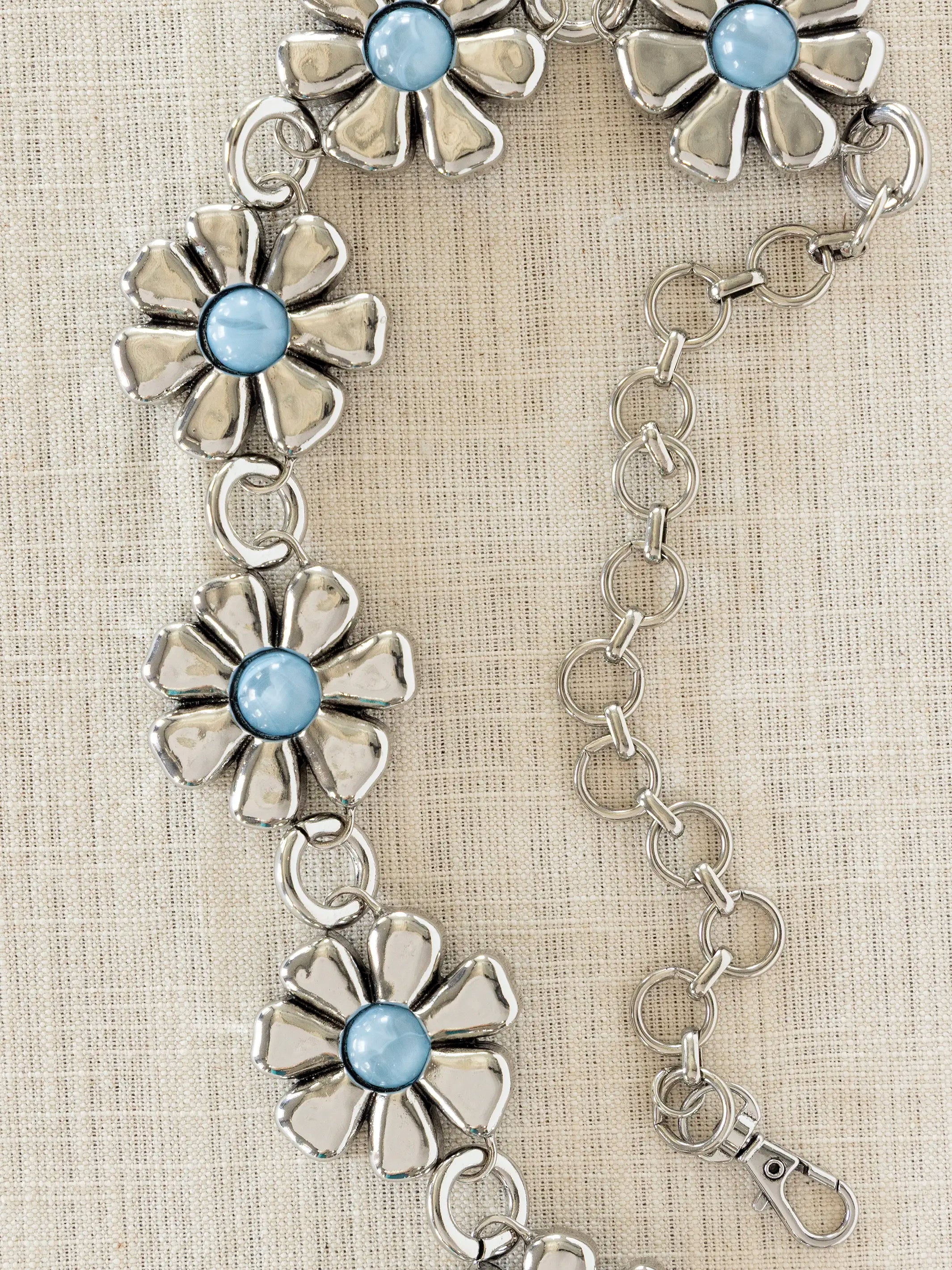 Daisy Chain Belt - Silver